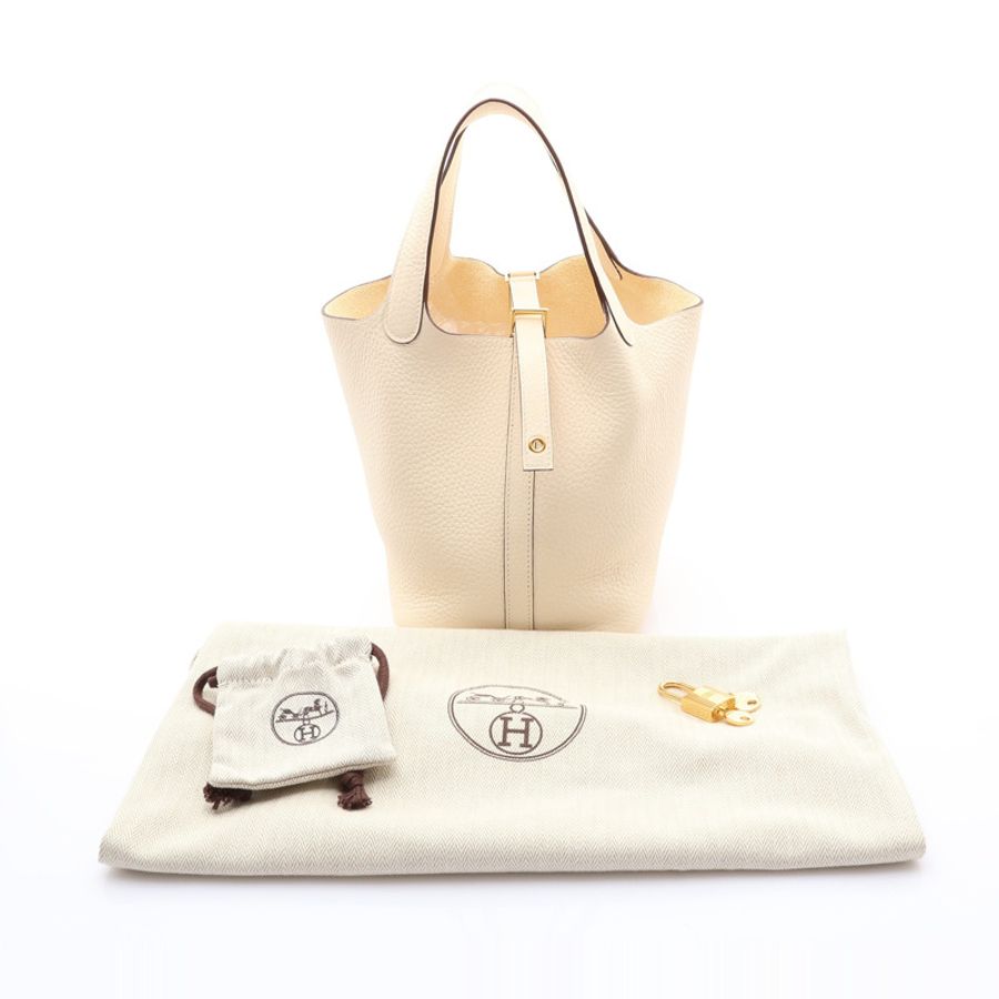 奶油白 TC牛皮 Picotin Lock 18 手提包 W刻【HERMES 愛馬仕】 H056289CC-6