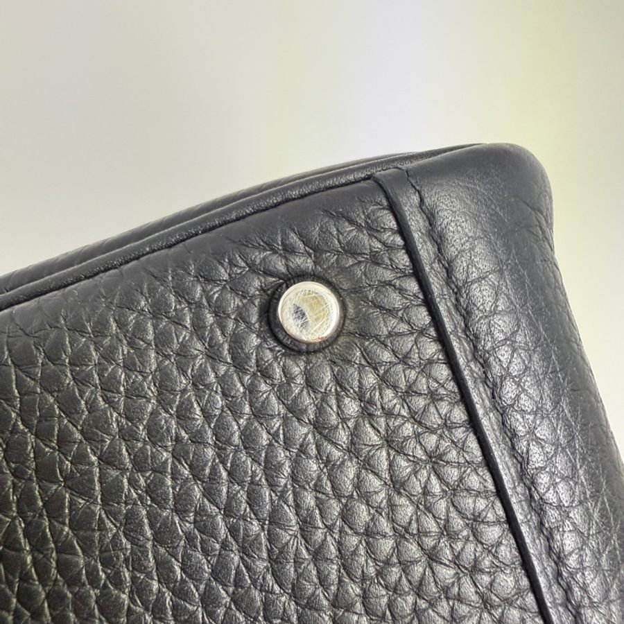 HERMES愛馬仕mini Lindy一代黑色銀釦-8