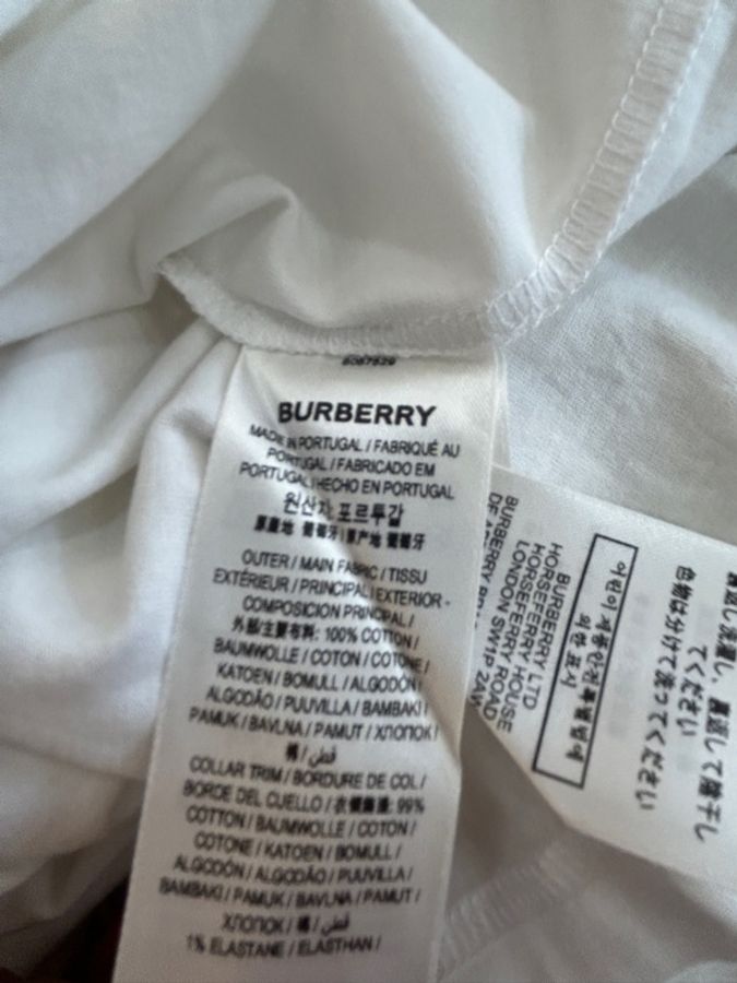 Burberry白色 圖騰 Tshirt XS號-4