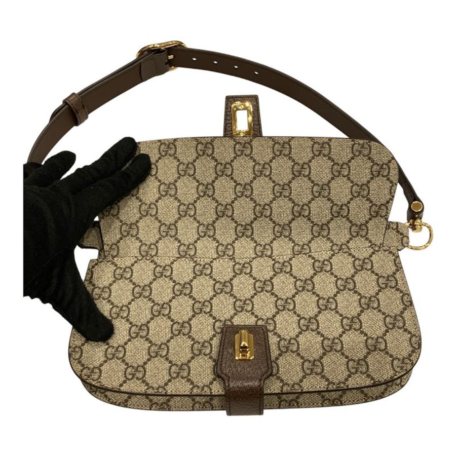 GUCCI 古馳 腰包 Blondie 帆布 老花 金釦-6