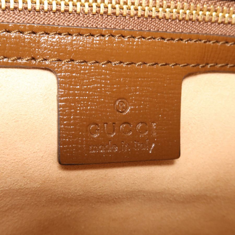 GUCCI 【激減優惠】牛皮皮革/塗層帆布Jackie 1961 Small金扣肩背袋-7