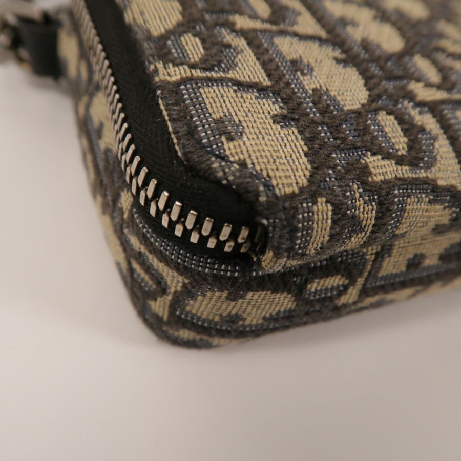 Dior 帆布Zipper Pouch With Strap肩背袋-10
