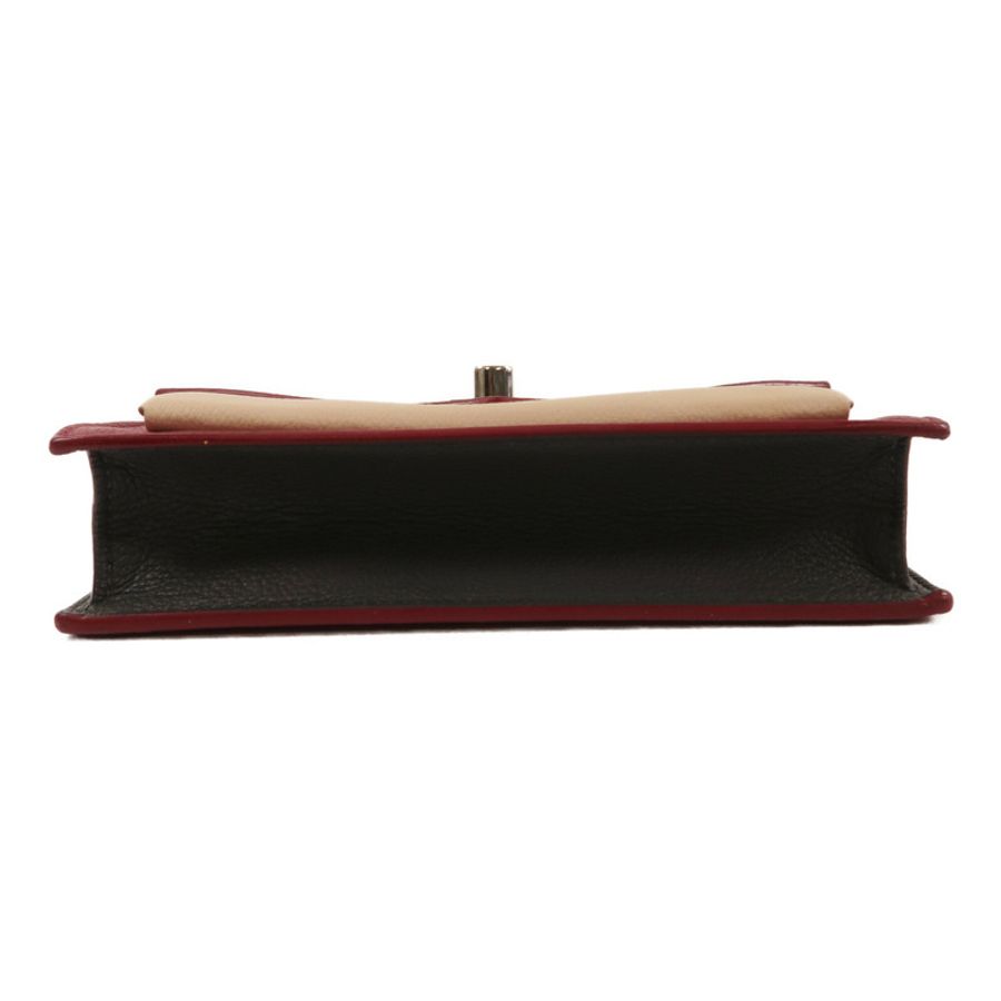 LOUIS VUITTON 牛皮皮革Pochette Lockme Chain鏈帶肩背袋-3