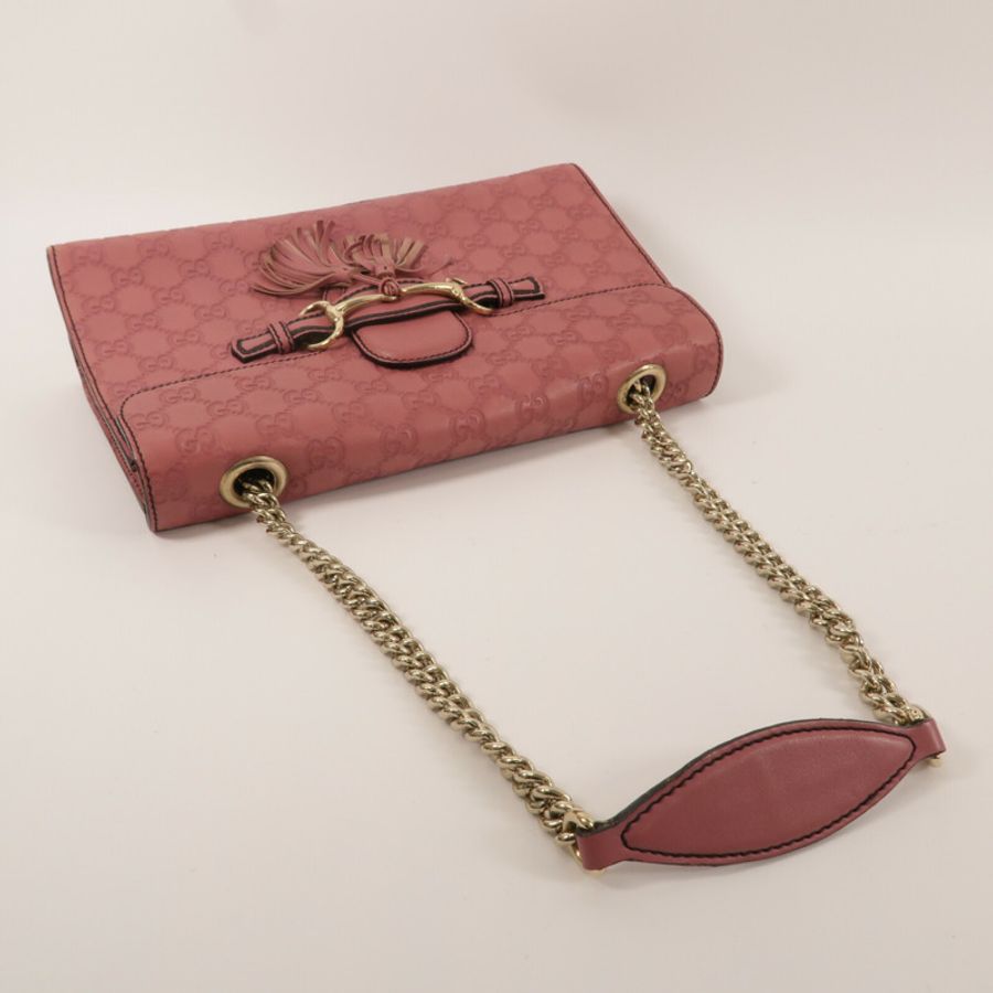 GUCCI 牛皮皮革Emily鏈帶肩背袋-8