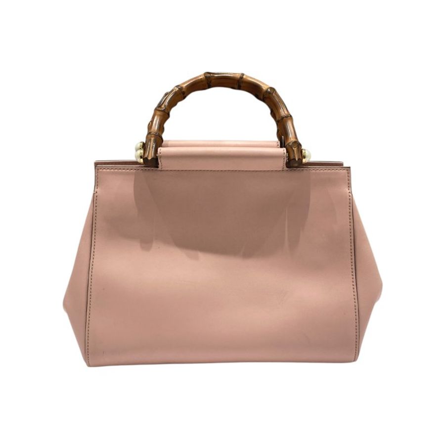 GUCCI 古馳  453767 NYMPHAEA SMALL TOP HANDLE BAG 2WAY睡蓮系列竹節手提包 小牛皮 竹節 粉色 金釦-2