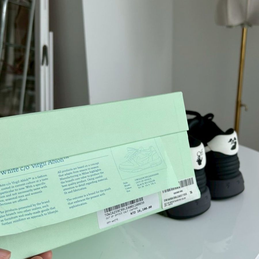 2nd-010 Off-White 低筒黑灰白配色運動鞋-19