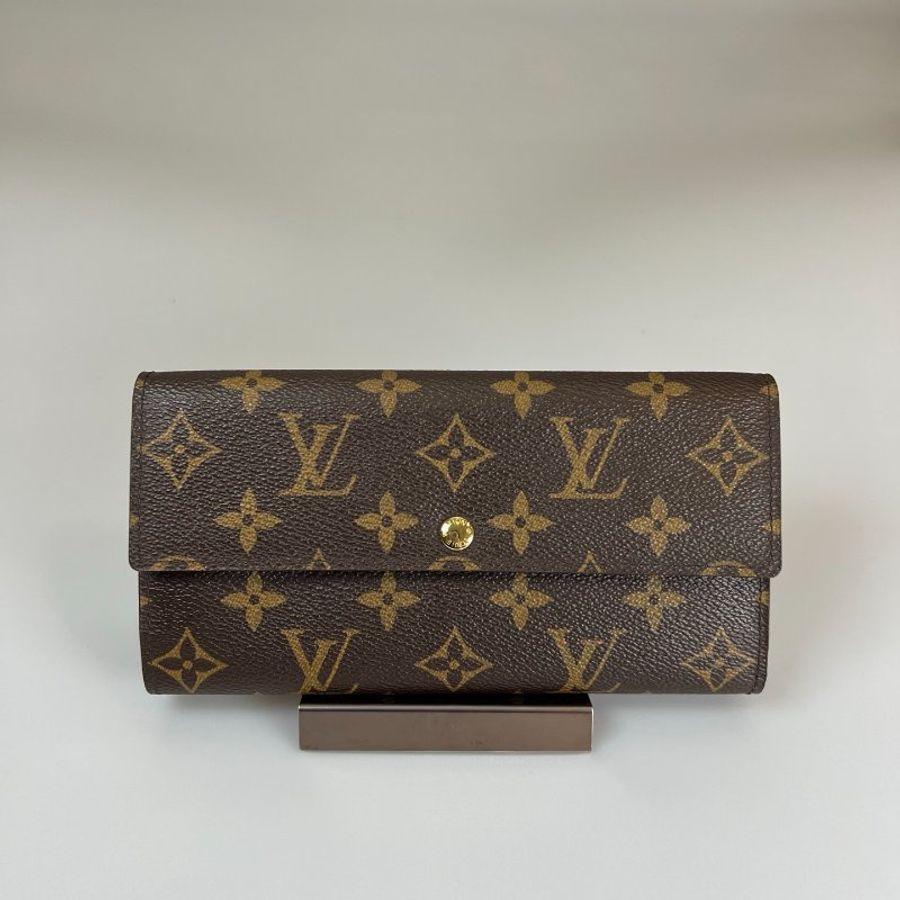 LV M61734 老花發財長夾-1