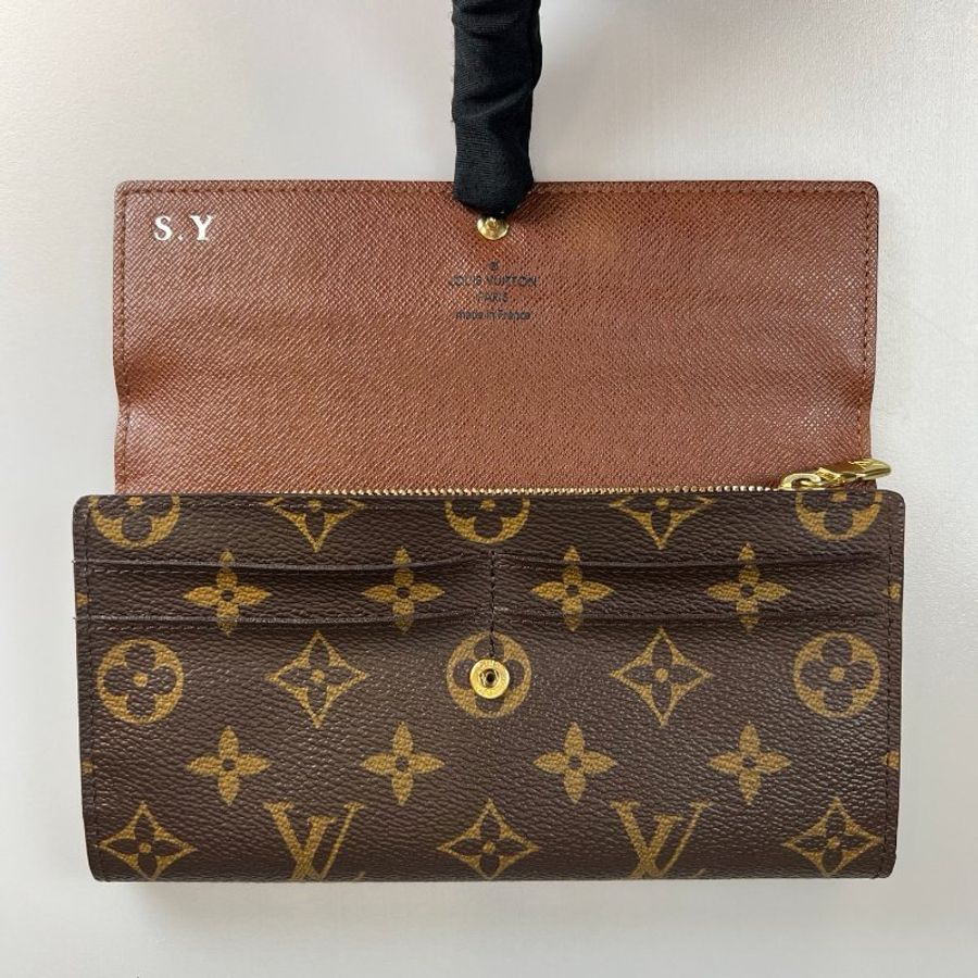 LV M61734  老花發財長夾-6