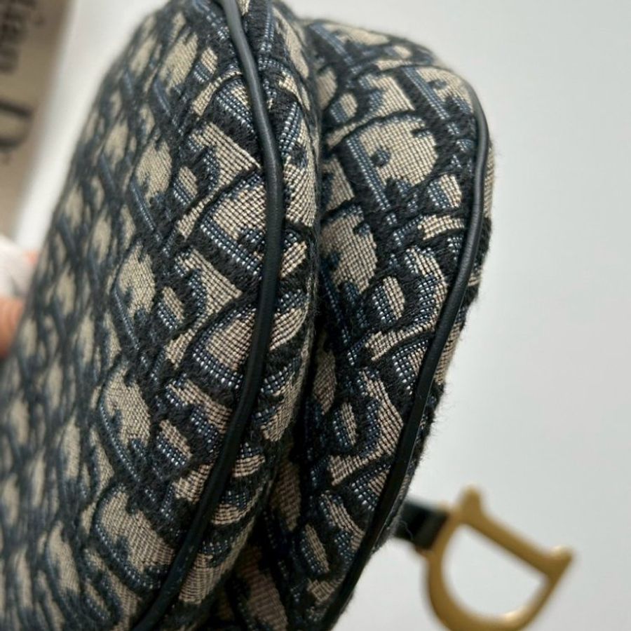2nd-011 DIOR Saddle 中號馬鞍包(另送老花寬版背帶)-14