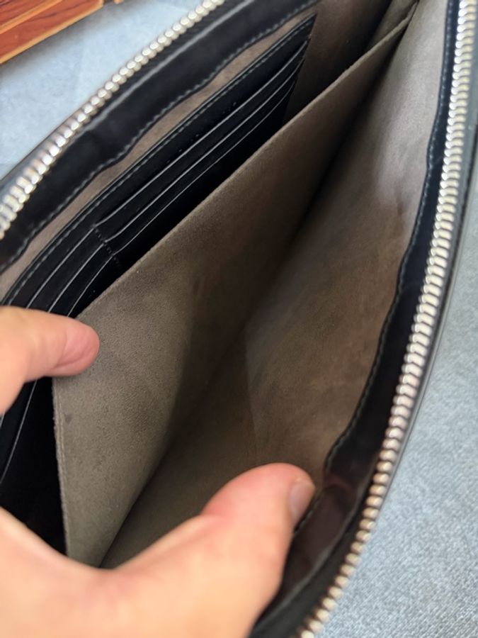 Gucci拼接皮革手拿包-3