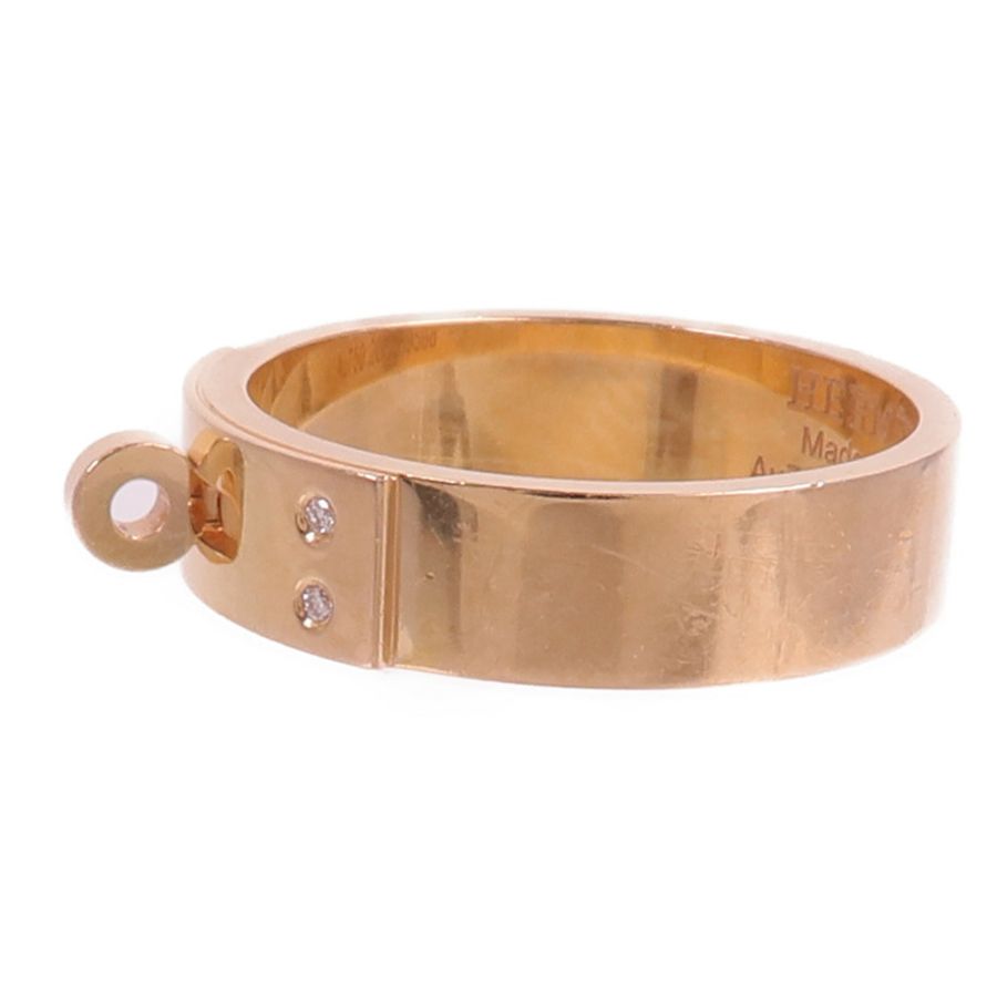 HERMES 18K玫瑰金Kelly Ring戒指-2