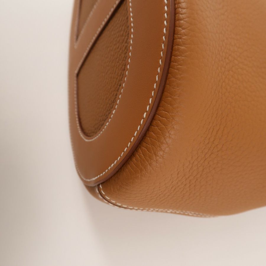 HERMES Clemence皮革In The Loop 23手挽袋Gold-10