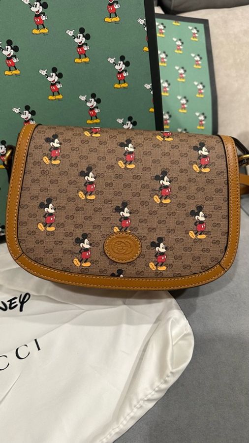 收藏品 gucci 迪士尼絕版聯名馬鞍包-1