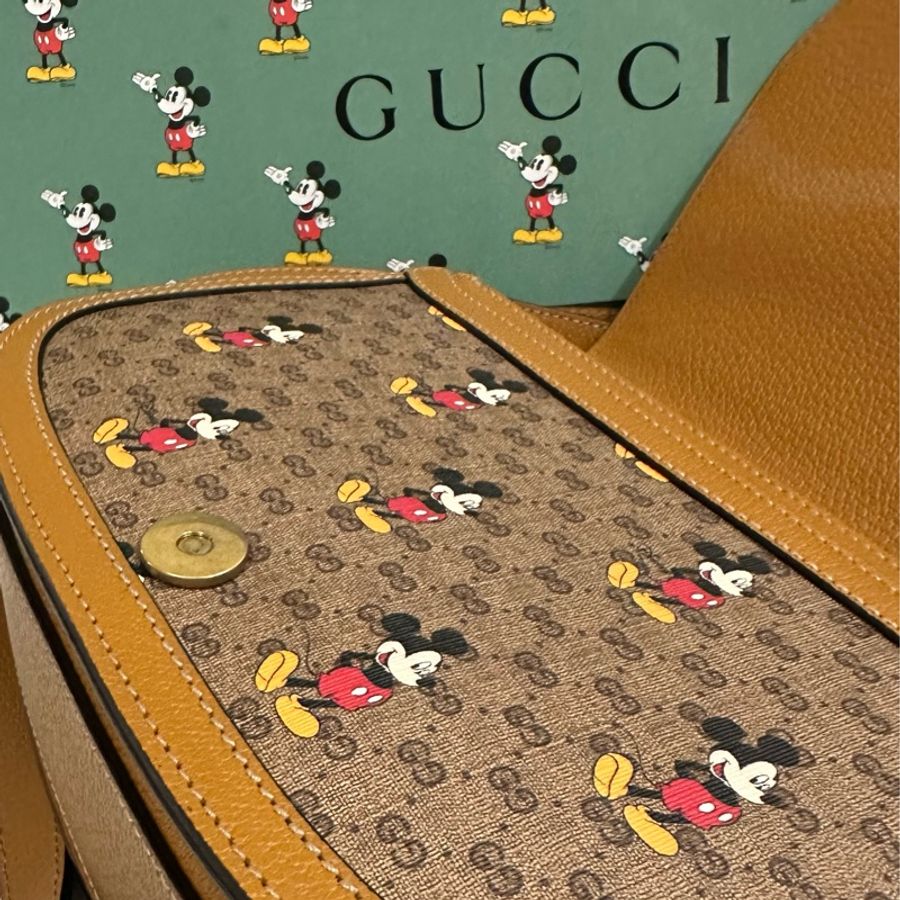 收藏品 gucci 迪士尼絕版聯名馬鞍包-29
