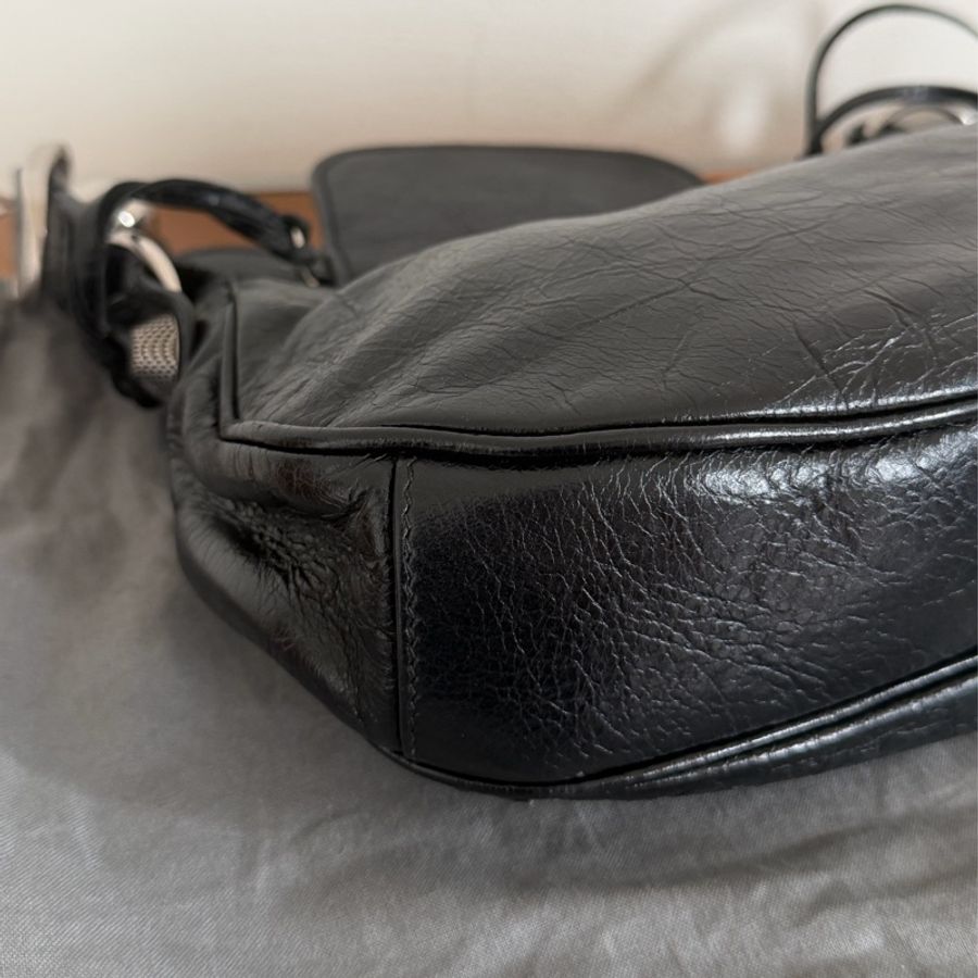 #95新 Balenciaga 巴黎世家 Le Cagole XS 月牙包機車包-9