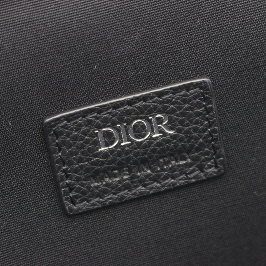 Christian Dior DIOR 8 Oblique 雙肩包帆布皮革黑色二手男款-4