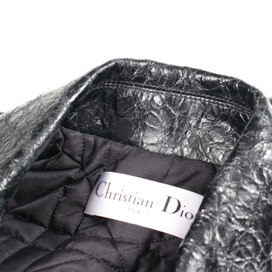 Christian Dior 騎士夾克外套 425V02AL244 黑色皮革 二手 男款 #36-7