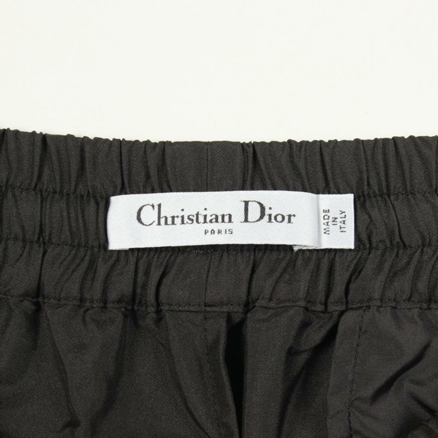 Christian Dior 印花喇叭褲 527P58S2205 聚酯纖維 黑色 白色 二手 #38-2