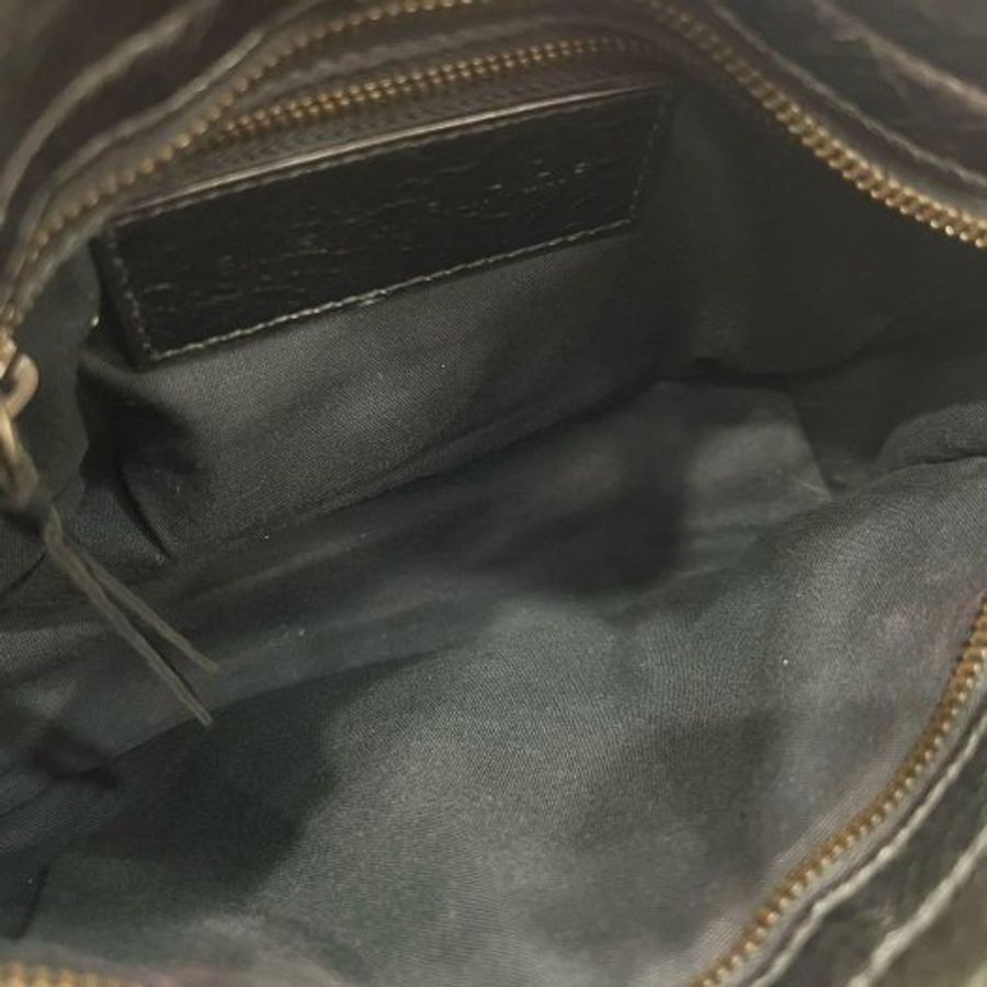 東區正精品㊣BALENCIAGA Mini City 300295 黑色羊皮小釦斜背包機車包 RZ6492-12