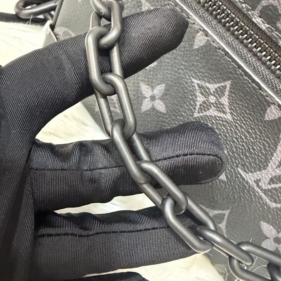 LV M44735 mini soft trunk 全黑 老花小箱包 肩背包 斜背包 側背包 男包-20