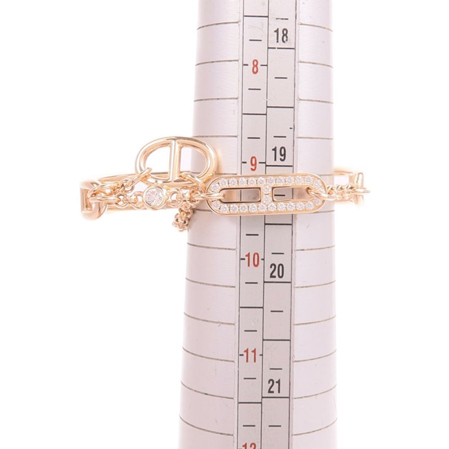 HERMES 18K玫瑰金Chaine D'ancre Chaos Double Ring戒指-5