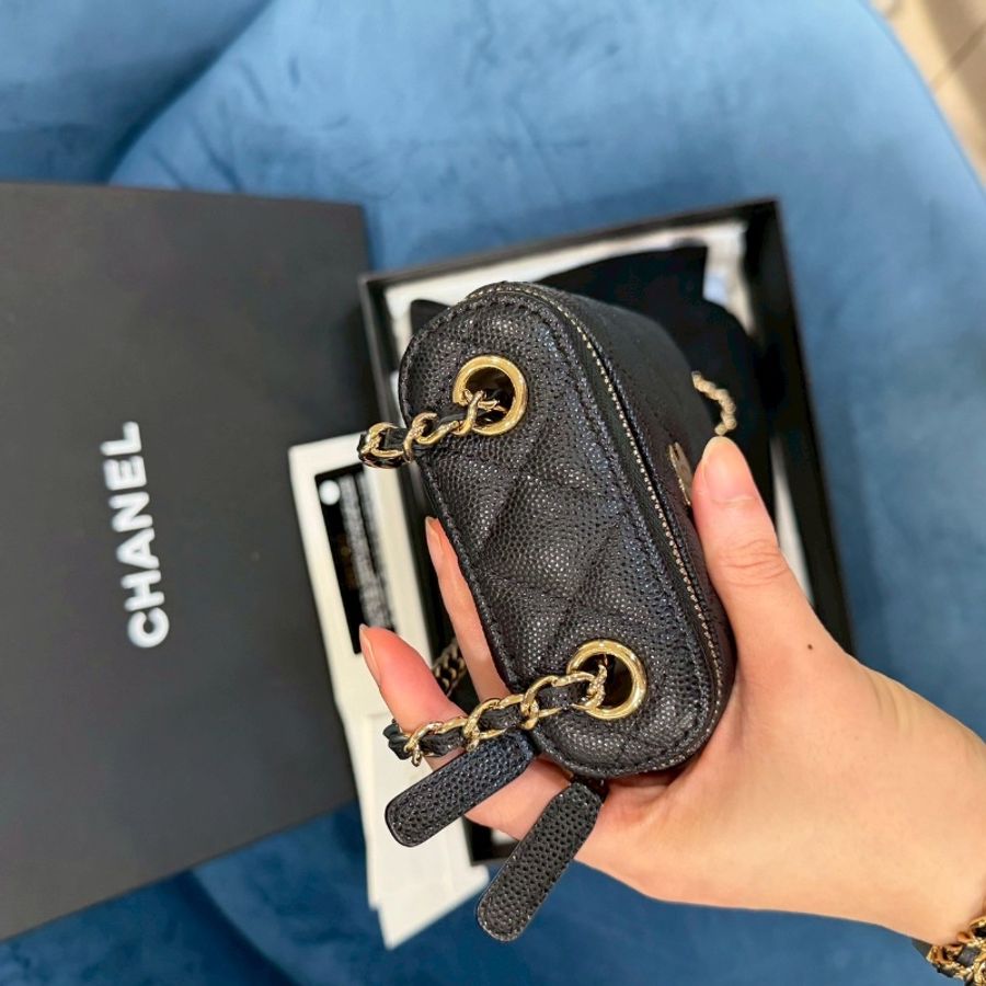 全新全配🖤✨＃香奈兒＃黑金荔枝＃小化妝盒-14