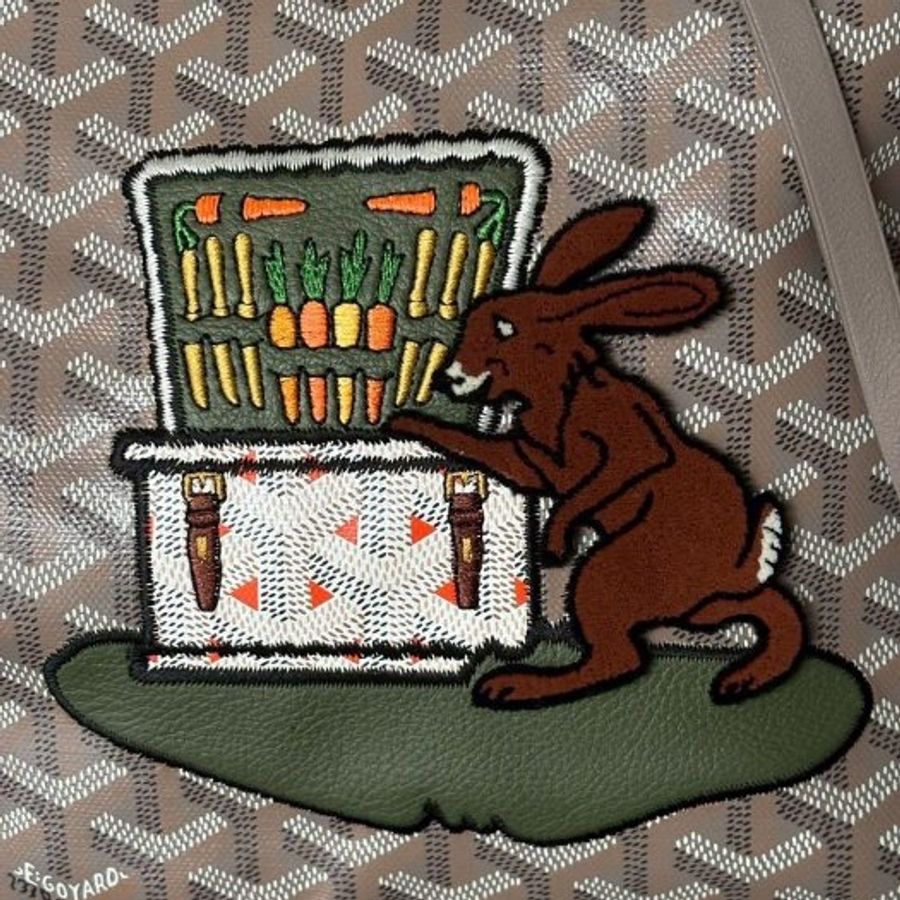 Goyard 限量兔子刺繡雙面托特包-6