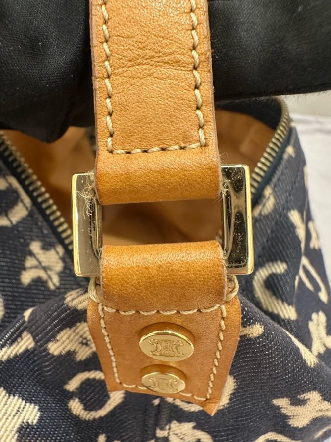 【赫蒂國際精品】 𝐂𝐞𝐥𝐢𝐧𝐞牛仔單肩腋下包 vintage 二手 中古-14
