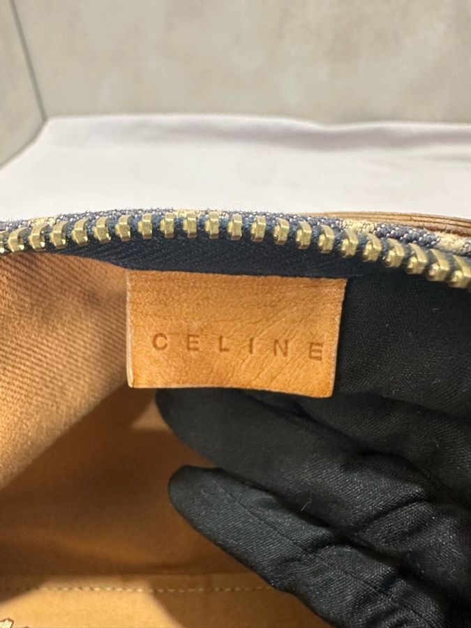 【赫蒂國際精品】 𝐂𝐞𝐥𝐢𝐧𝐞牛仔單肩腋下包 vintage 二手 中古-16