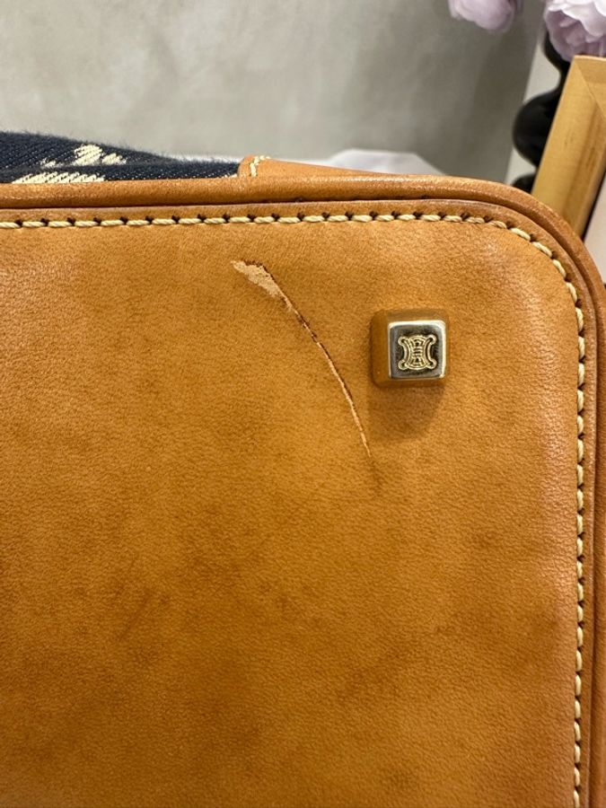 【赫蒂國際精品】 𝐂𝐞𝐥𝐢𝐧𝐞牛仔單肩腋下包 vintage 二手 中古-20