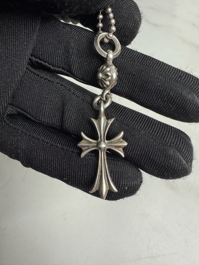 Chrome hearts 克羅心 單球十字架925銀吊墜項鍊,權志龍同款-3