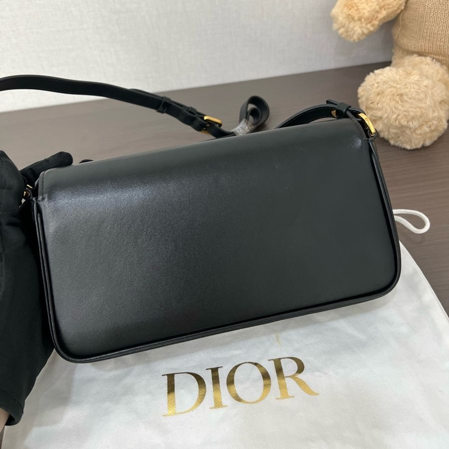 Dior/迪奧 黑金蒙田Avenue East-West 單肩斜挎包 尺寸： 23*12cm-2