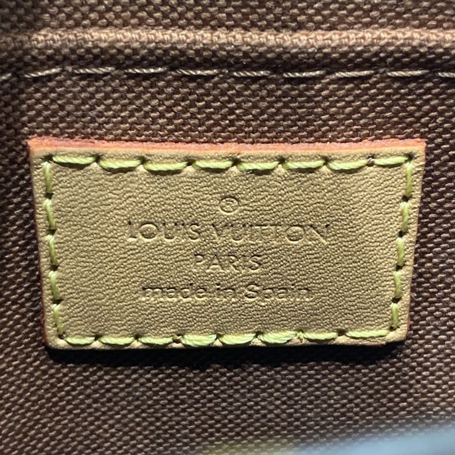 LOUIS VUITTON 路易威登 M81295 MONOGRAM PETIT SAC PLAT 老花琴譜包 PVC帆布 棕色 金釦-14
