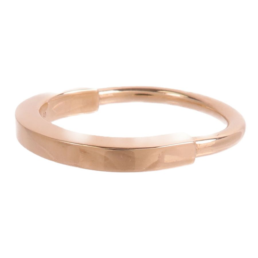 TIFFANY＆CO 18K玫瑰金Lock Ring戒指-2