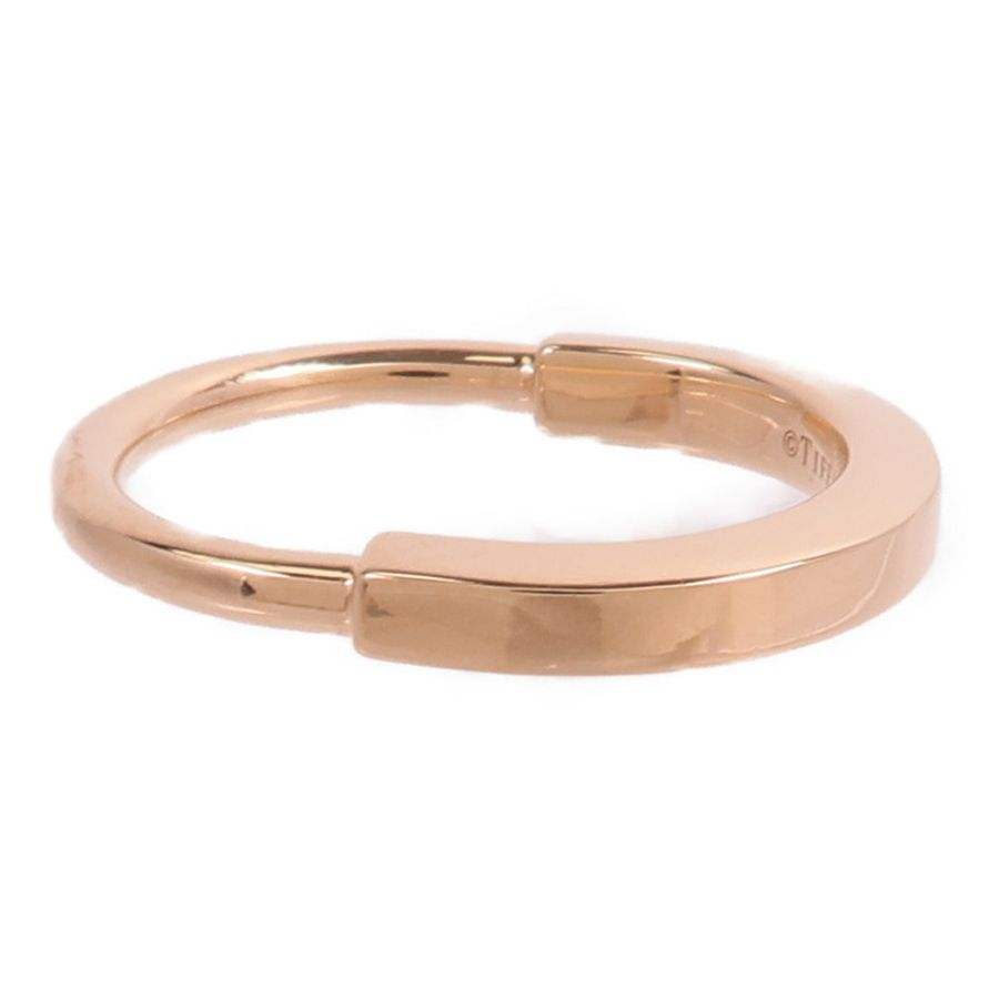 TIFFANY＆CO 18K玫瑰金Lock Ring戒指-3