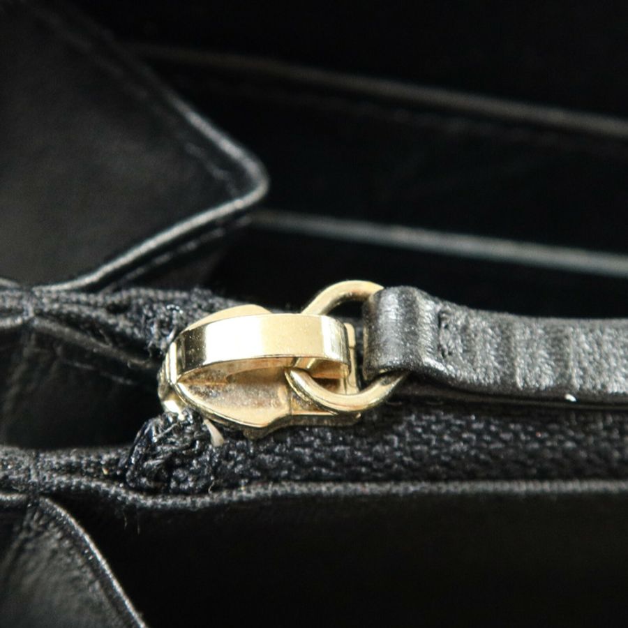 CHANEL 牛皮皮革CC Filigree Zipper Long Wallet長錢包-9