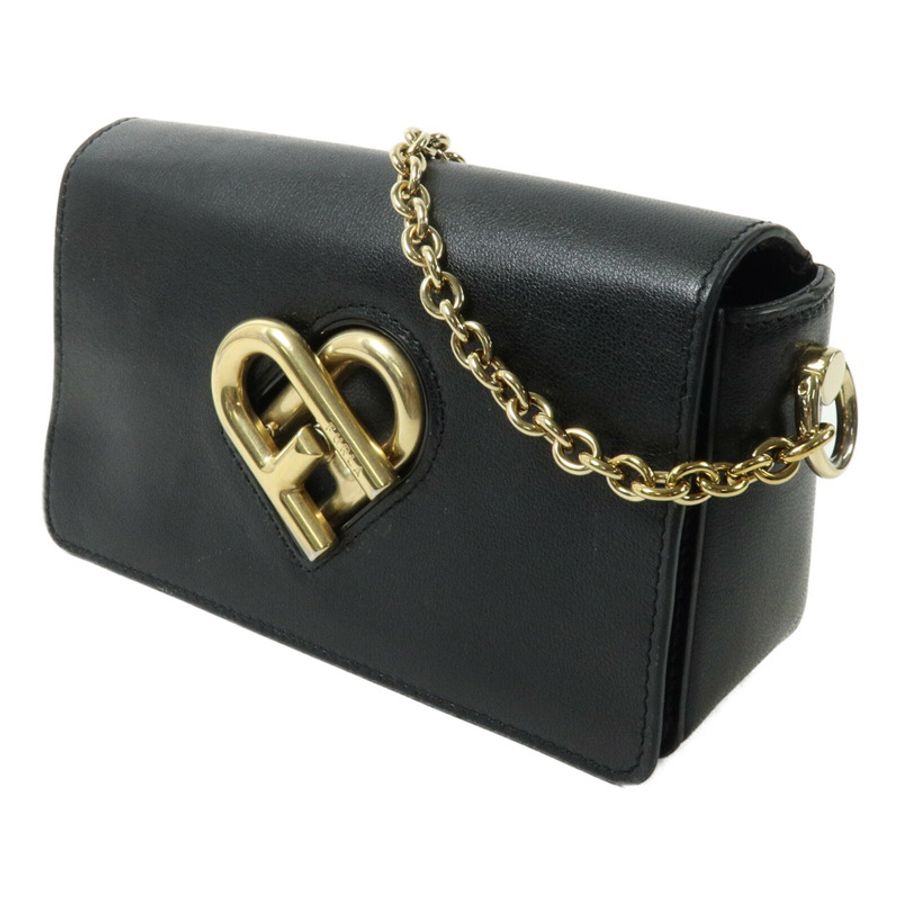 Furla 牛皮皮革Chain Shoulder鏈帶肩背袋-1