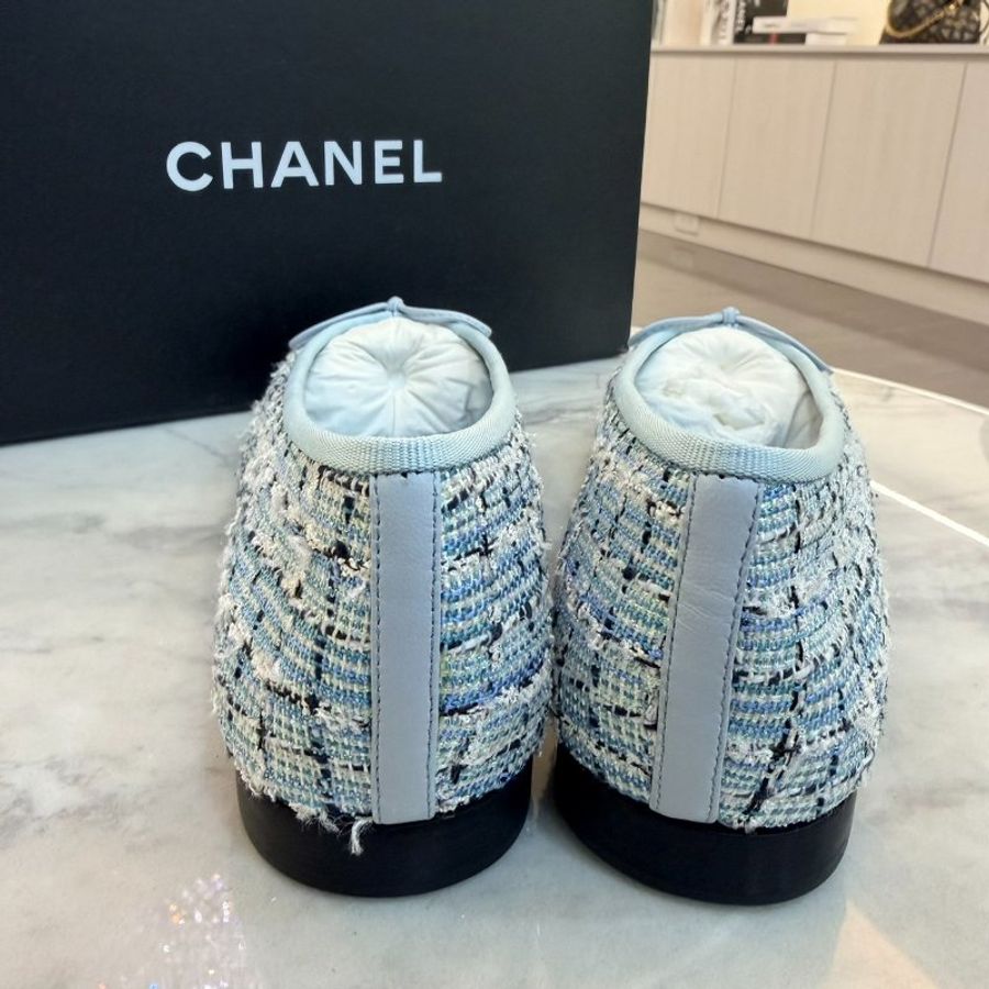 *SHIHNA名牌精品* CHANEL 藍黑拼接芭蕾舞鞋 (38碼)-2