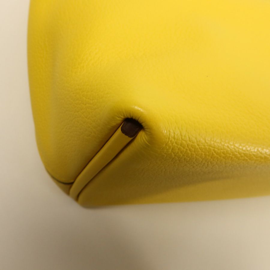 HERMES Evercolor皮革24/24 Mini手挽肩背兩用袋Jaune Citron-11