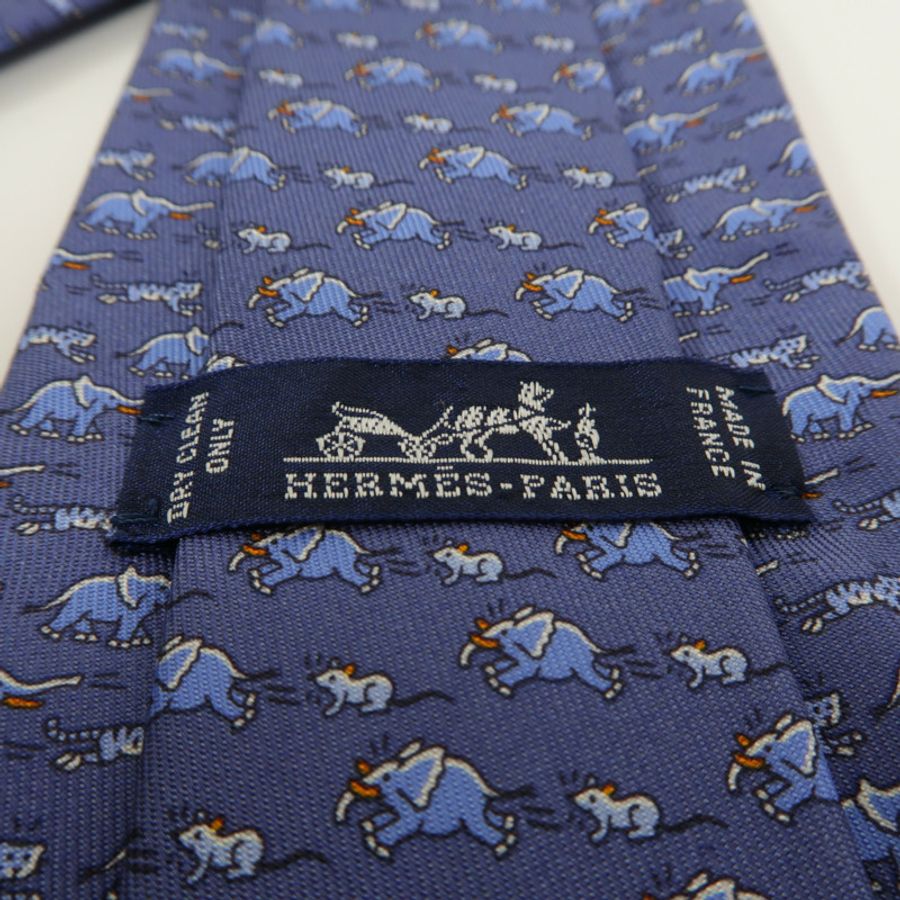 HERMES 絲質Necktie領帶-4