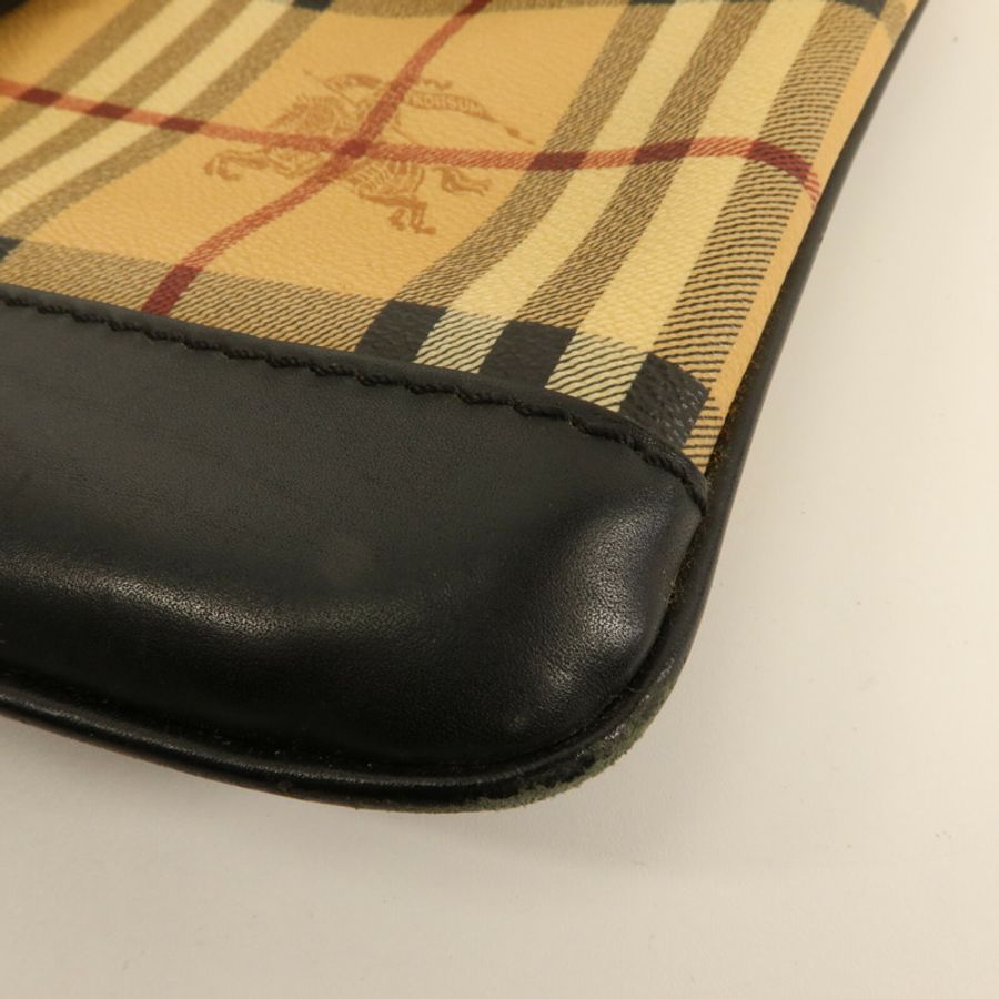 BURBERRY 塗層帆布Haymarket Check Messenger肩背袋-11