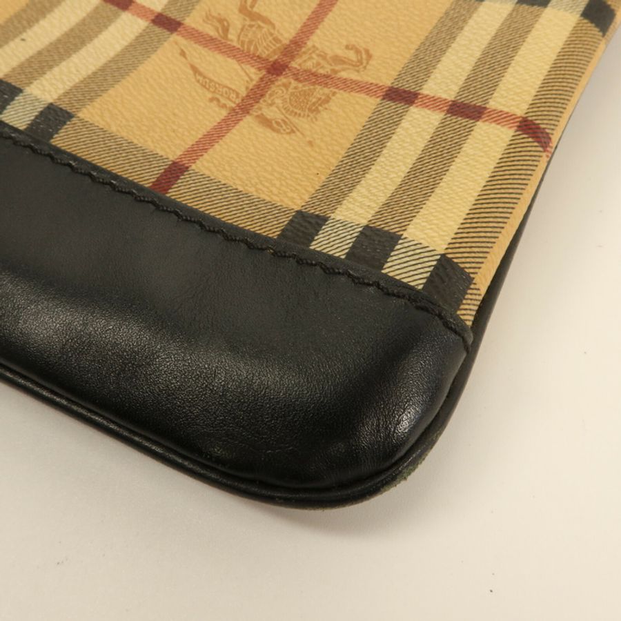 BURBERRY 塗層帆布Haymarket Check Messenger肩背袋-13