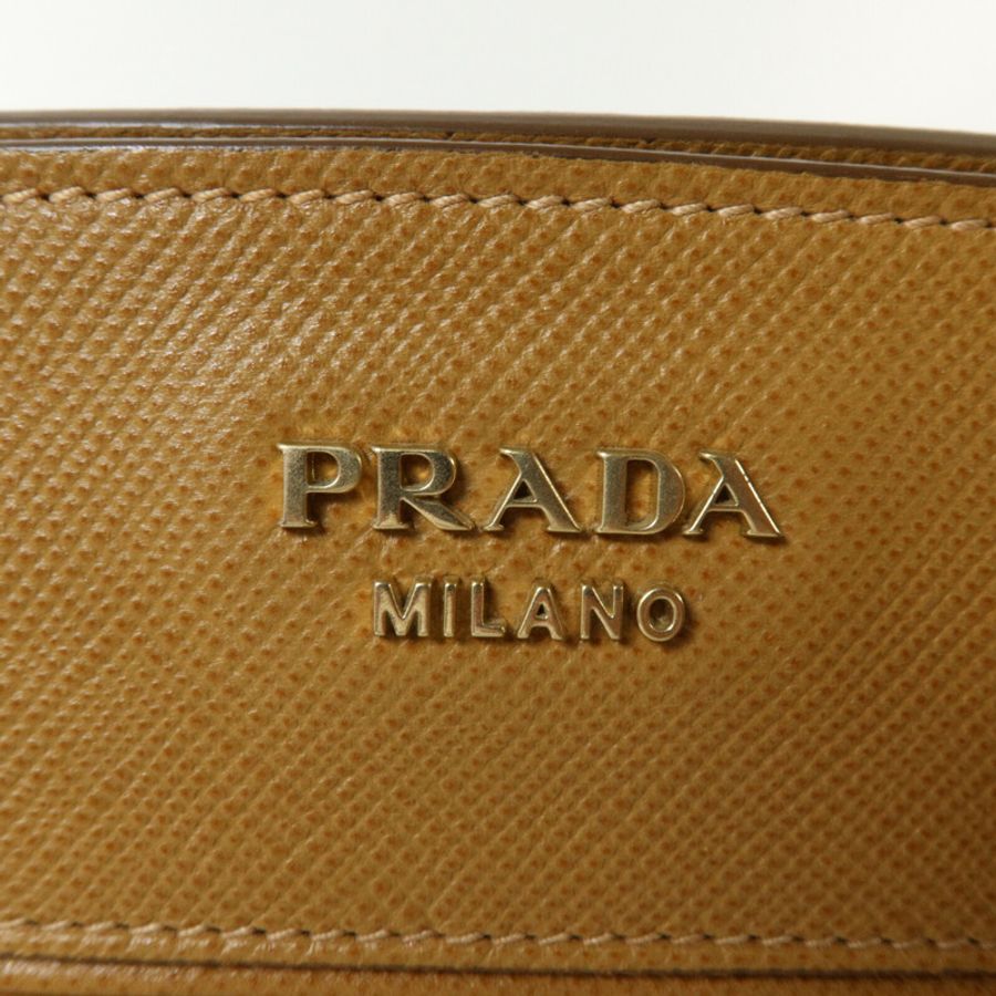 PRADA 牛皮皮革/帆布Hand Bag手挽袋-5