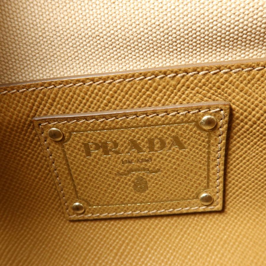 PRADA 牛皮皮革/帆布Hand Bag手挽袋-6