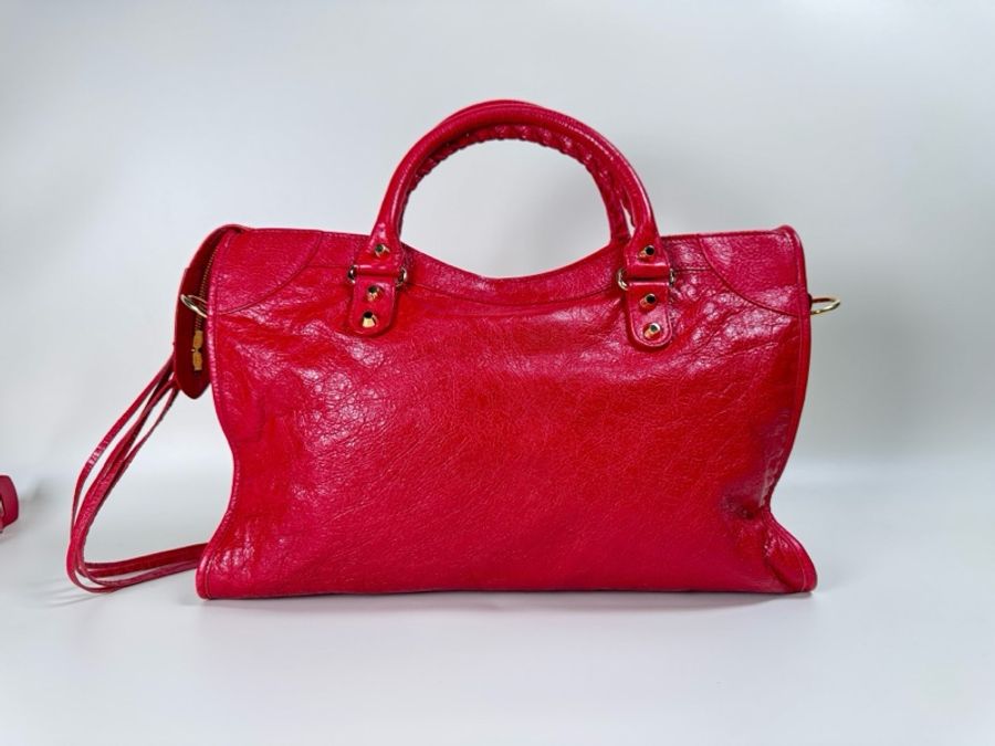 Balenciaga 巴黎世家經典 Classic City（大號機車包｜金扣紅皮）-1