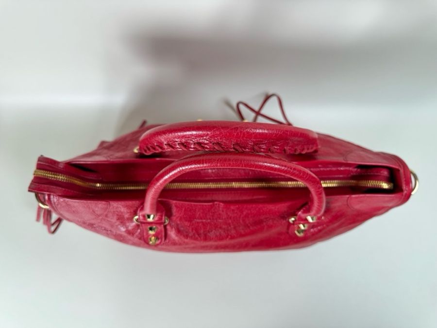Balenciaga 巴黎世家經典 Classic City（大號機車包｜金扣紅皮）-2