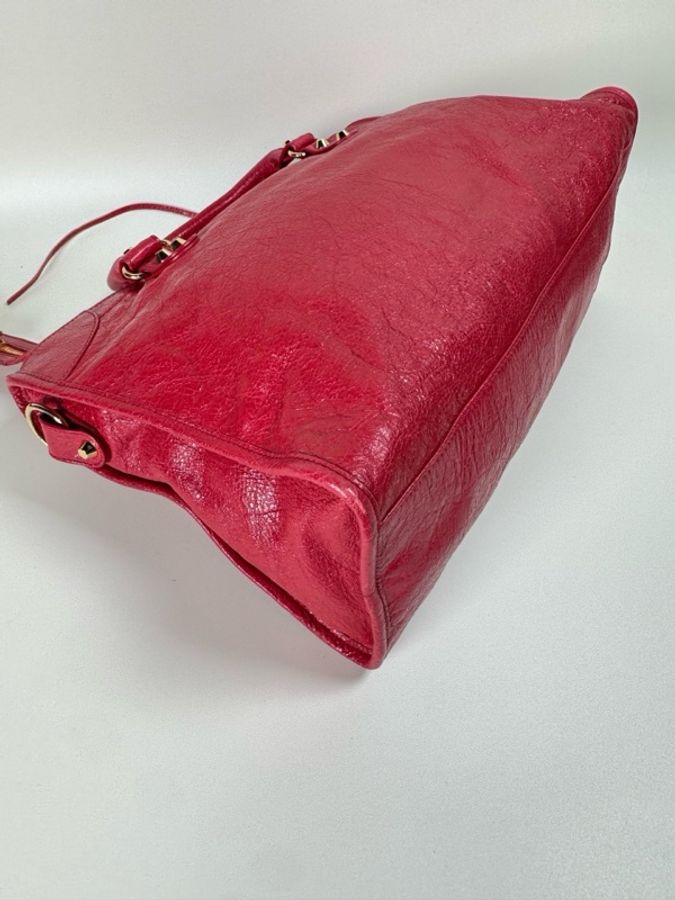 Balenciaga 巴黎世家經典 Classic City（大號機車包｜金扣紅皮）-6