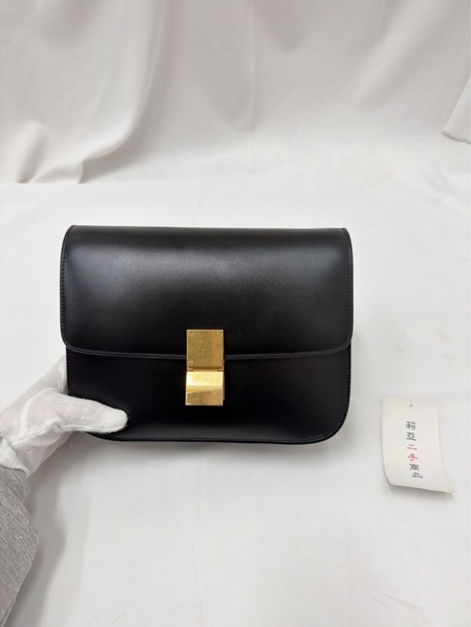 莉亞精品♡ Celine豆腐包黑色 中號 二手-2