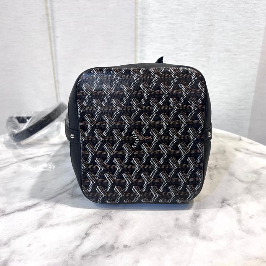 Goyard 黑pvc銀釦Petit Flot Bucket PM 水桶包-2