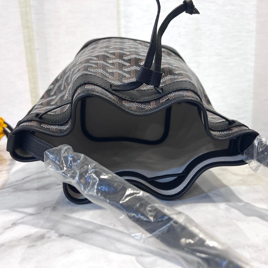 Goyard 黑pvc銀釦Petit Flot Bucket PM 水桶包-5